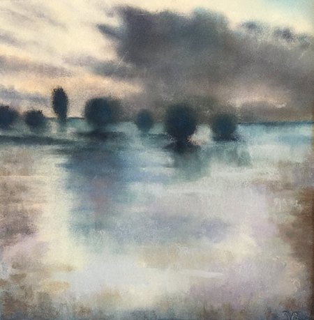 Marais d'Hiver 50 X 50 cm