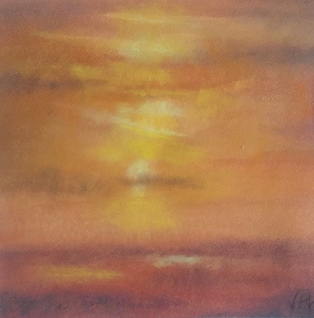 Derniers feux 40 x 40 cm