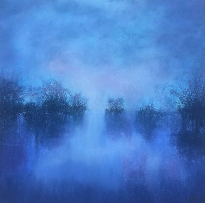 Nocturne en bleu 50 x 50 cm